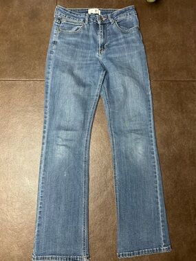 Wrangler Light Blue Denim Jeans with Yellow Stitching